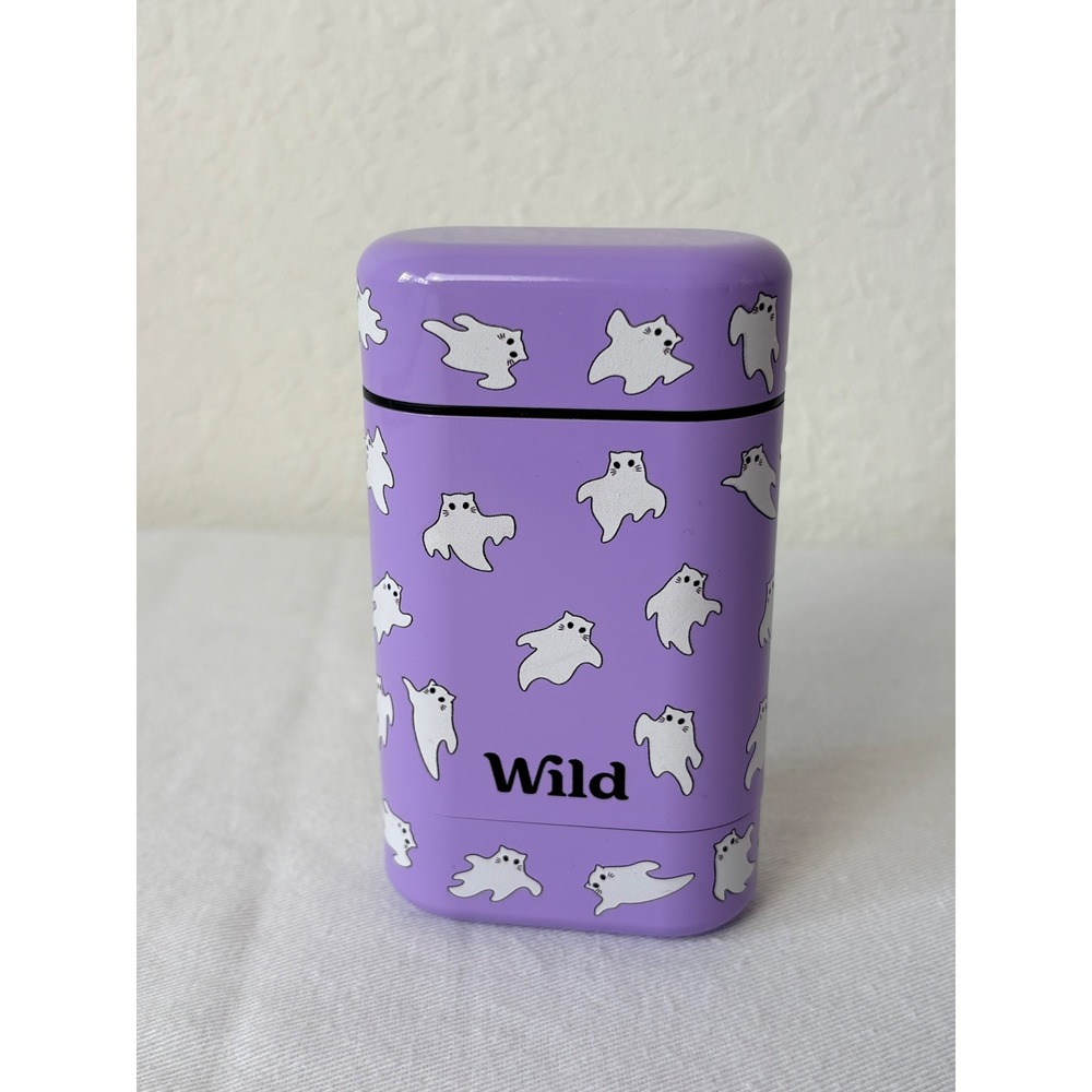 Wild Refillable Deodorant Case Purple Ghost Cat Limited Edition Aluminum Case